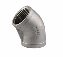 Отвод 45гр. ВР/ВР 1/2" (21.3мм) BSPP AISI304/1.4301